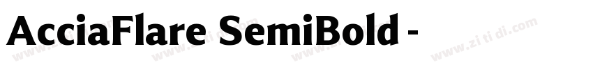 AcciaFlare SemiBold字字体转换